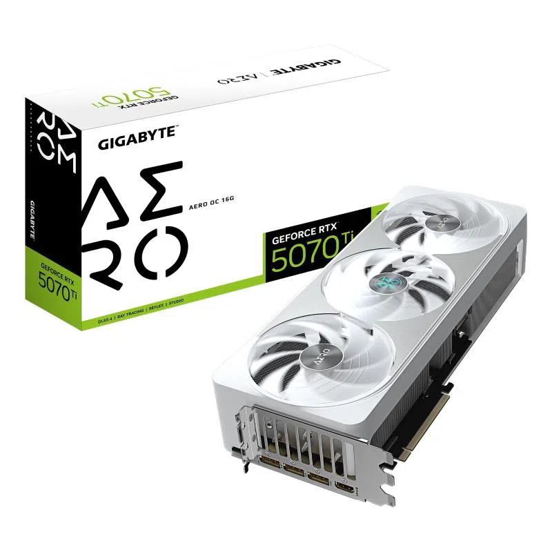 Gigabyte geforce rtx 5070 ti aero oc 16gb gddr7 dlss4 1*hdmi/3*displayport pci ex 5.0 16x