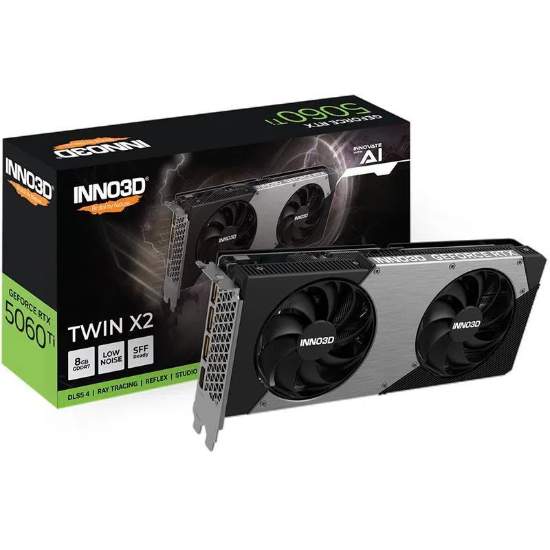 Scheda video geforce rtx 5060 ti 8 gb twin x2 gddr7 (n506t2-08d7-193075n) — 2