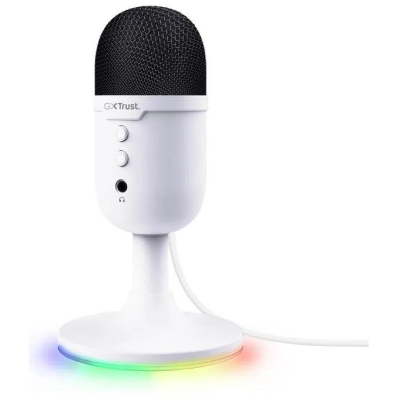 Trust gxt234 yunix microfono gaming usb rgb multipiattaforma bianco