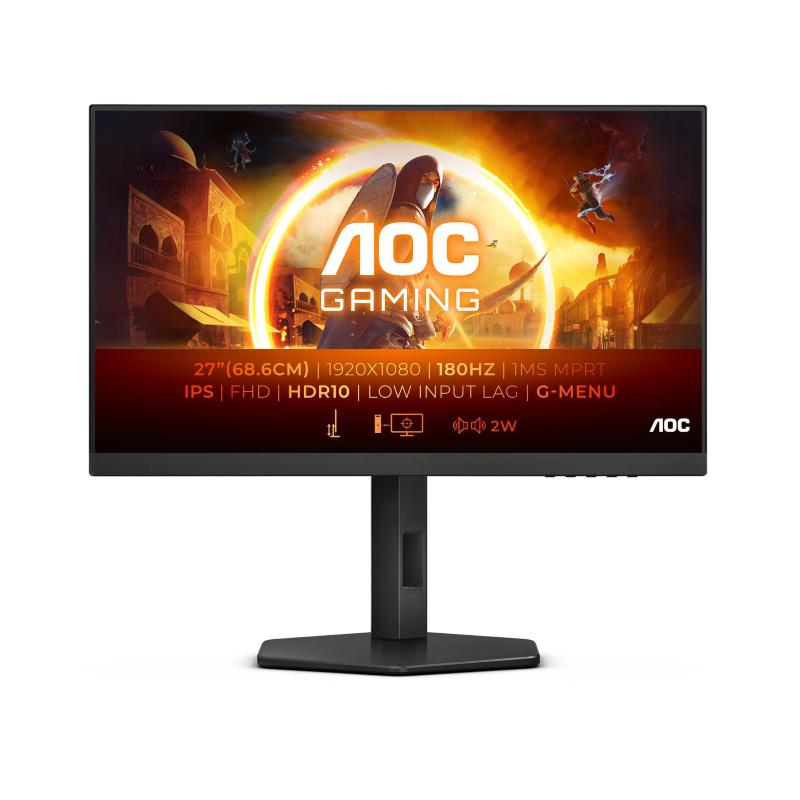 Aoc 27g4xe monitor gaming 27 led nvidia g-sync formato 16:9 contrasto 1.000:1 2xhdmi 1xdisplay port nero/grigio