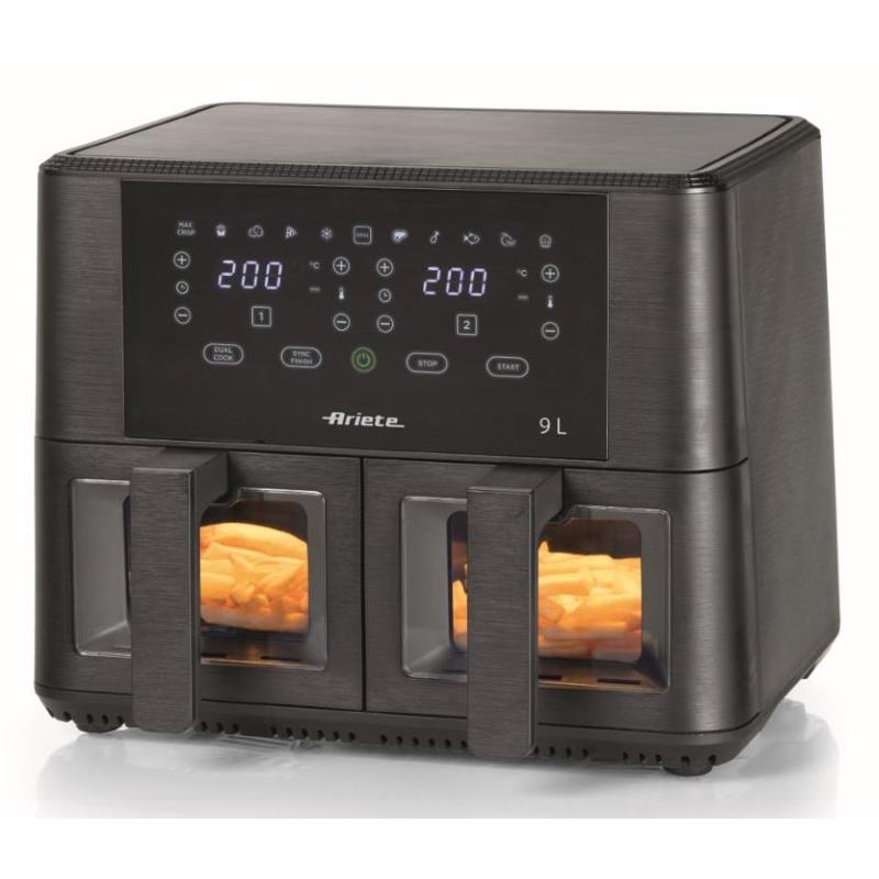 Ariete 4631 friggitrice ad aria doppia 9 litri 2400w 11 programmi