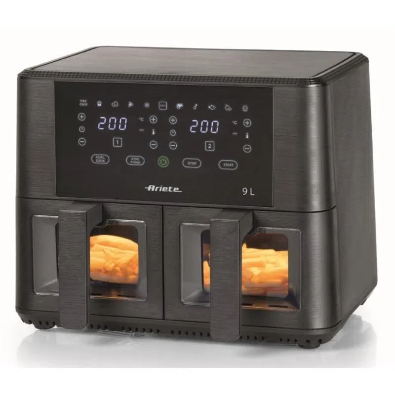 Ariete 4631 friggitrice ad aria doppia 9 litri 2400w 11 programmi