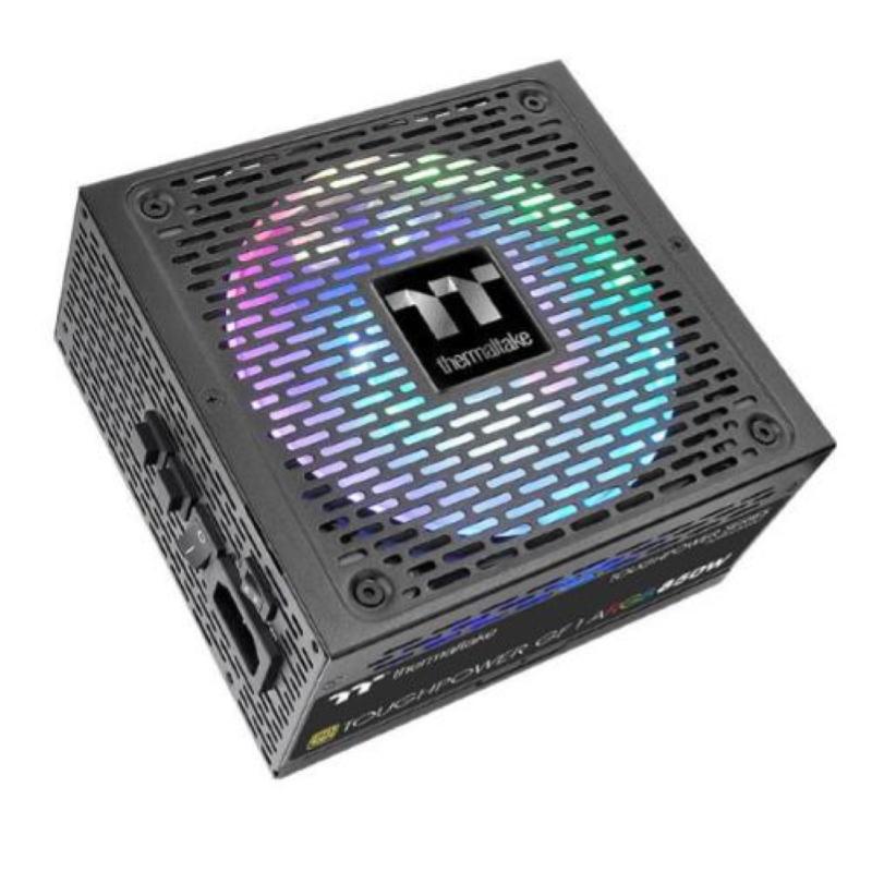 Thermaltake toughpower gf1 argb alimentatore 750w 80 plus gold completamente modulare con ventola rgb 18 led black