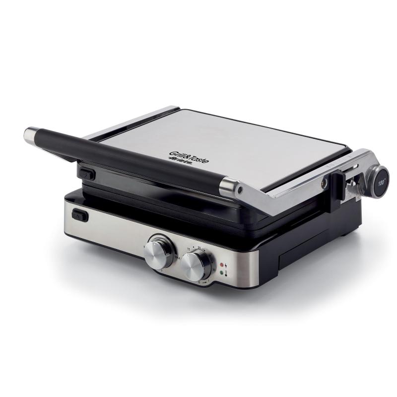Ariete grill & taste bistecchiera elettrica doppia piastra antiaderente piastre removibili 2.000 acciaio