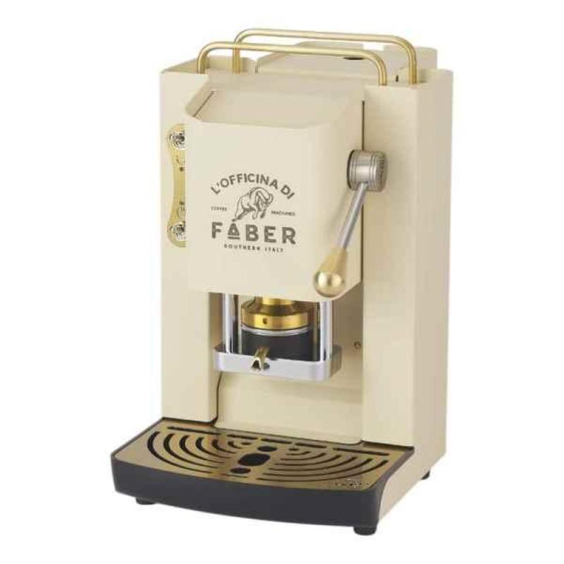 Faber MACCHINA DA CAFFE' A CIALDE PRO DELUXE SABBIA CROMATO 8057271696540
