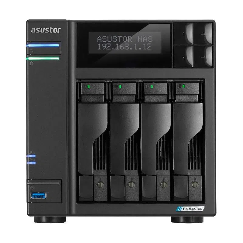 Asustor lockerstor 4 gen2 as6704t nas 4 bay intel celeron 4gb ram nero