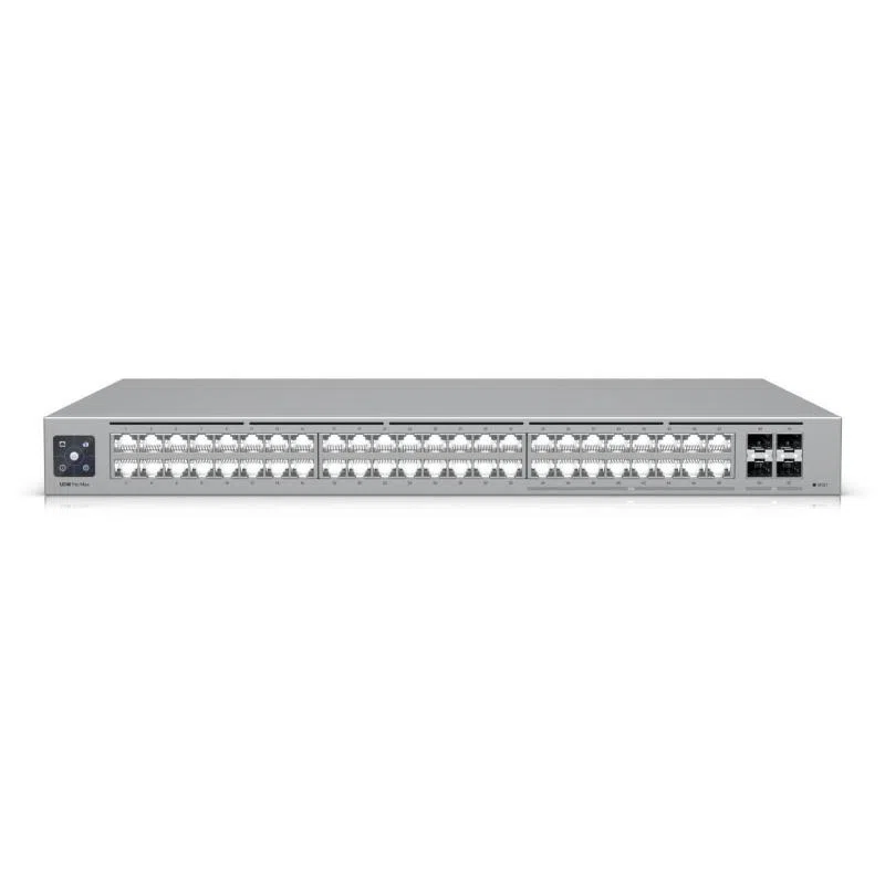 Switch 48p lan gigabit ubiquiti usw-pro-max-48 l3 16p rj45 2.5gbe 32p rj45 1gbe montaggio rack