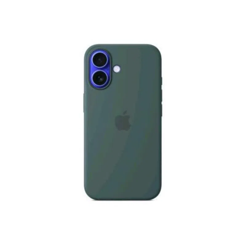 Apple iphone 16 silicone case cover magsafe in silicone lake green