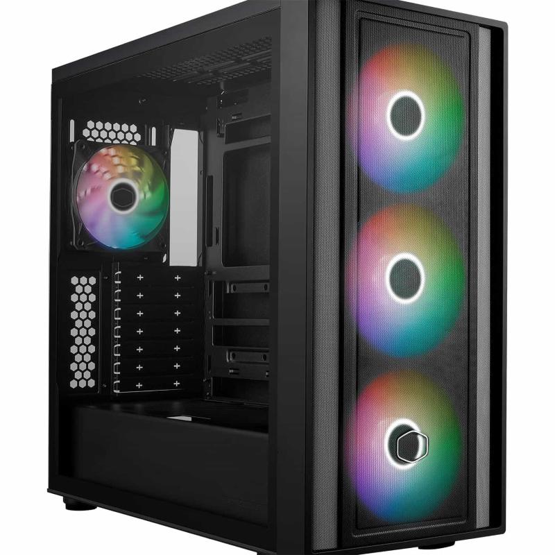 Cooler master masterbox 600 case mid-tower e-atx airflow back