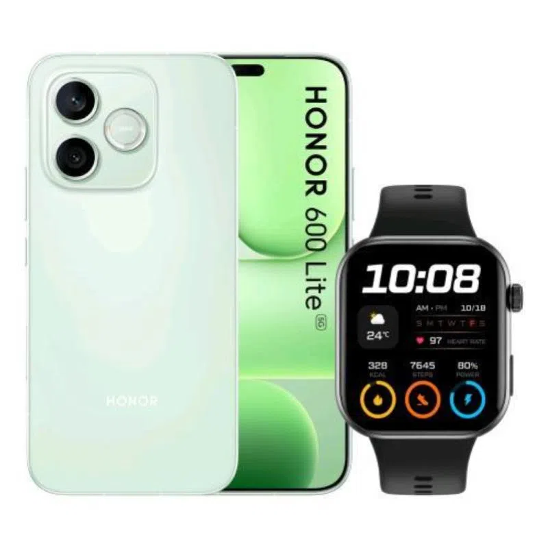 Honor 600 lite 5g dual sim 6.6 octa core 256gb ram 8gb 5g italia sprout green + watch 2i smarwatch black — 2