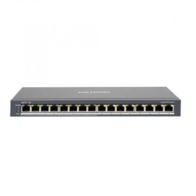 Switch hikvision 8 gigabit poe ports, 8 gigabit rj45, 802.3af/at, poe power budget 110w, soho - ds-3e0516p-o — 2