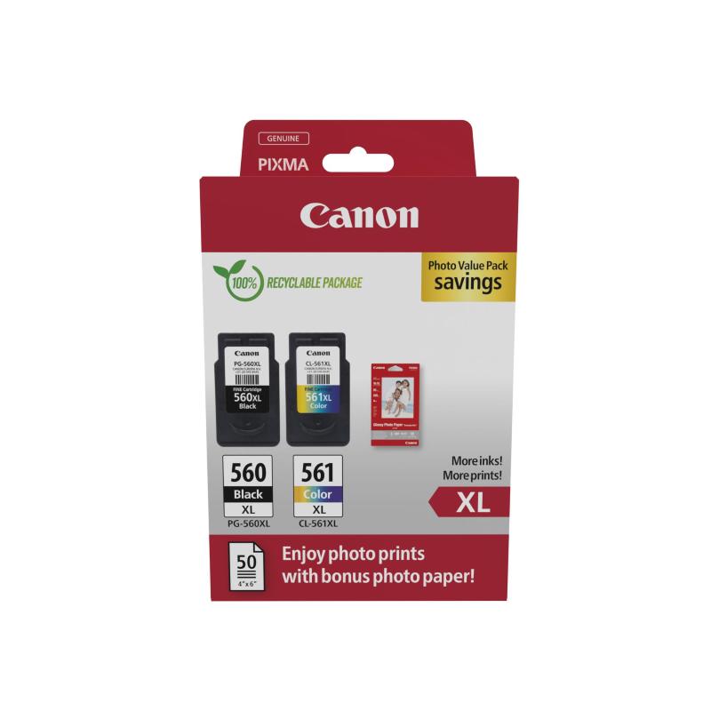 Canon 3712c008 cartuccia d\`inchiostro 2 pz originale resa elevata (xl) nero, ciano, magenta, giallo