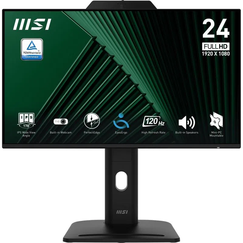 Msi microstar mon 23,8ips fhd bk mm pvt dock web msi pro mp242pmg 1ms 120hz webcam