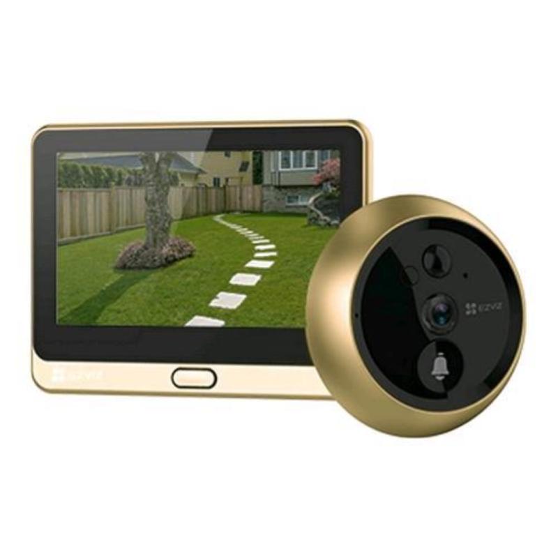 Ezviz dp2c spioncino digitale 1080p video spioncino senza fili con monitor 4,3 pollici suoneria campanello integrata ip visione notturna rilevamento movimento pir audio bidirezionale grande angolo oro