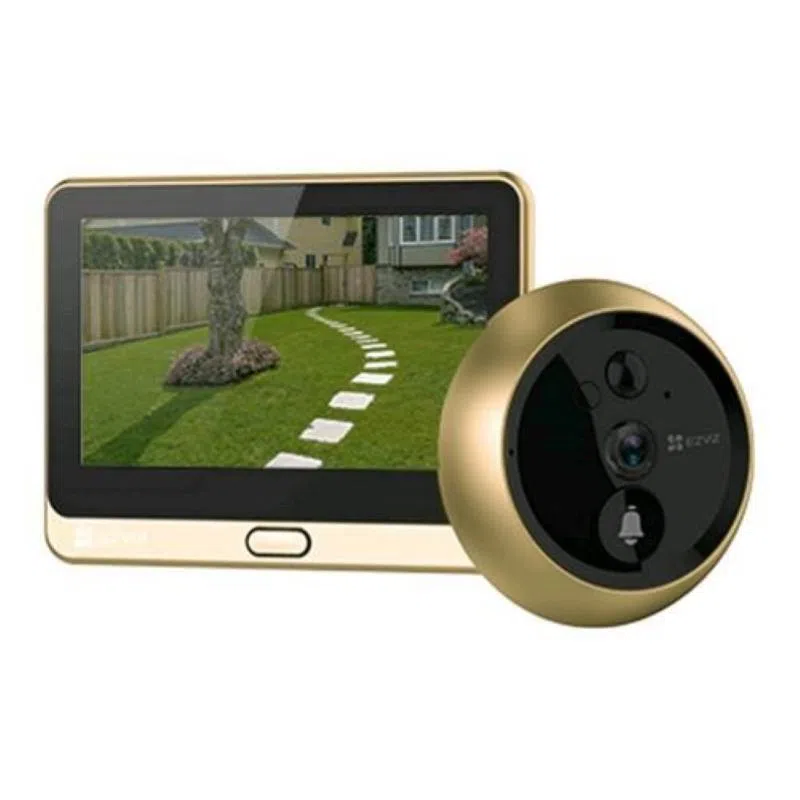 Ezviz dp2c spioncino digitale 1080p video spioncino senza fili con monitor 4,3 pollici suoneria campanello integrata ip visione notturna rilevamento movimento pir audio bidirezionale grande angolo oro