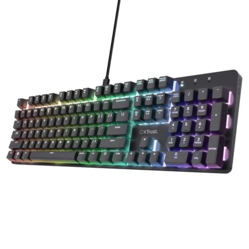 Trust gxt871 zora tastiera gaming meccanica rgb usb layout italiano nero — 2
