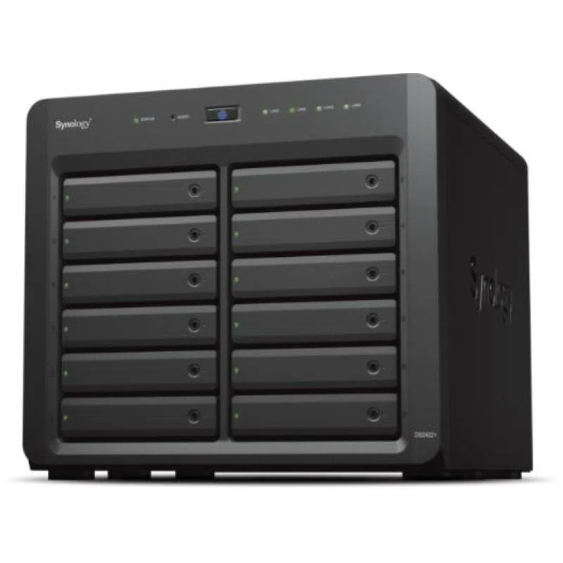 Nas tower synology ds2422+ 12xhdd nohdd 3.5``/2.5`` sata 4p 1gbe 4gb ram cpu 4c 2.2 ghz amd ryzen v1500b