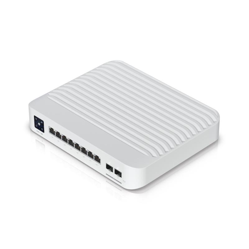 Ubiquiti unifi usw-pro-8-poe switch di rete gestito l2-l3 gigabit ethernet 10-100-1000 supporto power over ethernet 1u bianco