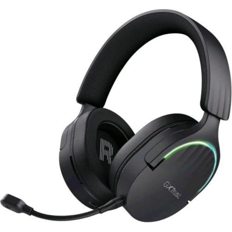 Trust gxt491 fayzo cuffie gaming con microfono wireless rgb bluetooth + rf 2.4ghz over ear surround 7.1 nero