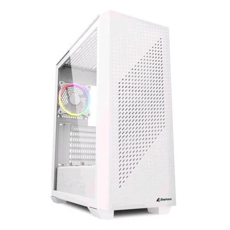 Sharkoon vs9 rgb case atx 3 ventole installate 120mm pannello in vetro temperato white — 2