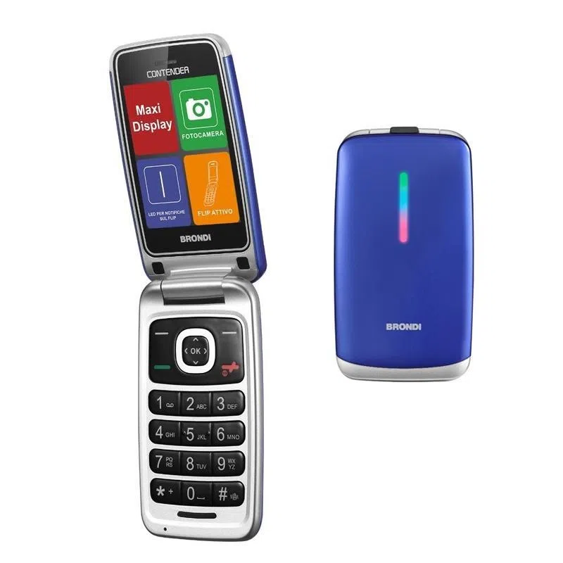 Brondi contender (blu) - telefono cellulare per anziani - fotocamera
