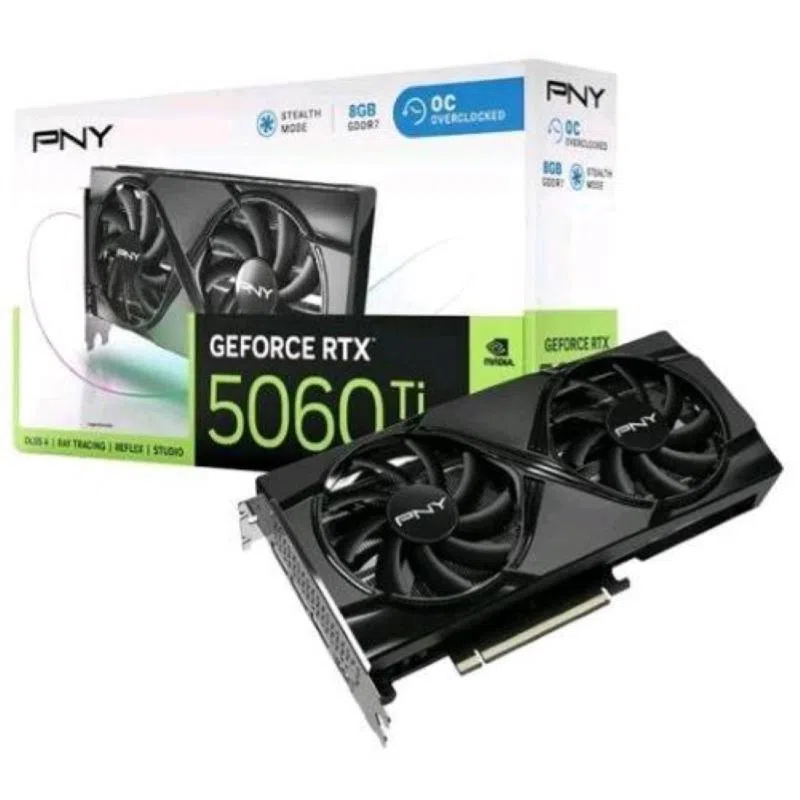 Pny geforce rtx 5060 ti oc nvidia 8 gb gddr7 overclocked dlss4 dual fan