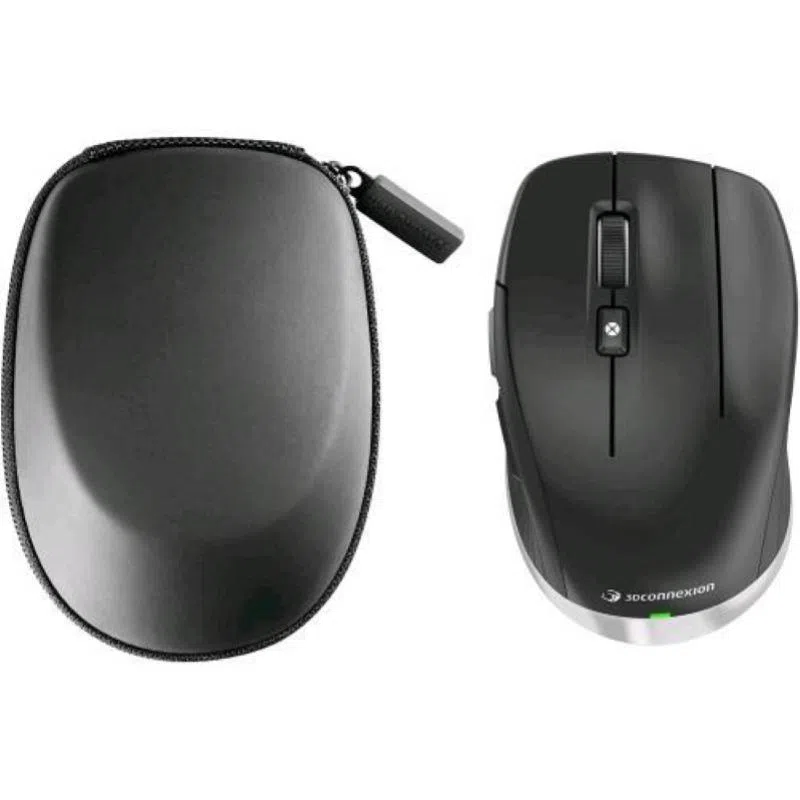 3dconnexion cadmouse compact wireless mouse ottico senza fili rf wireless + bluetooth + usb-c 7 pulsanti per destrorsi nero opaco
