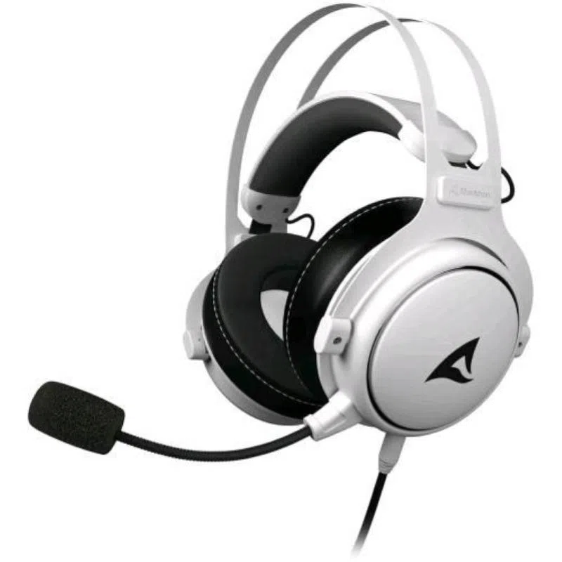 sharkoon skiller sgh50 cuffie gaming con microfono removibile jack 3.5mm bianco