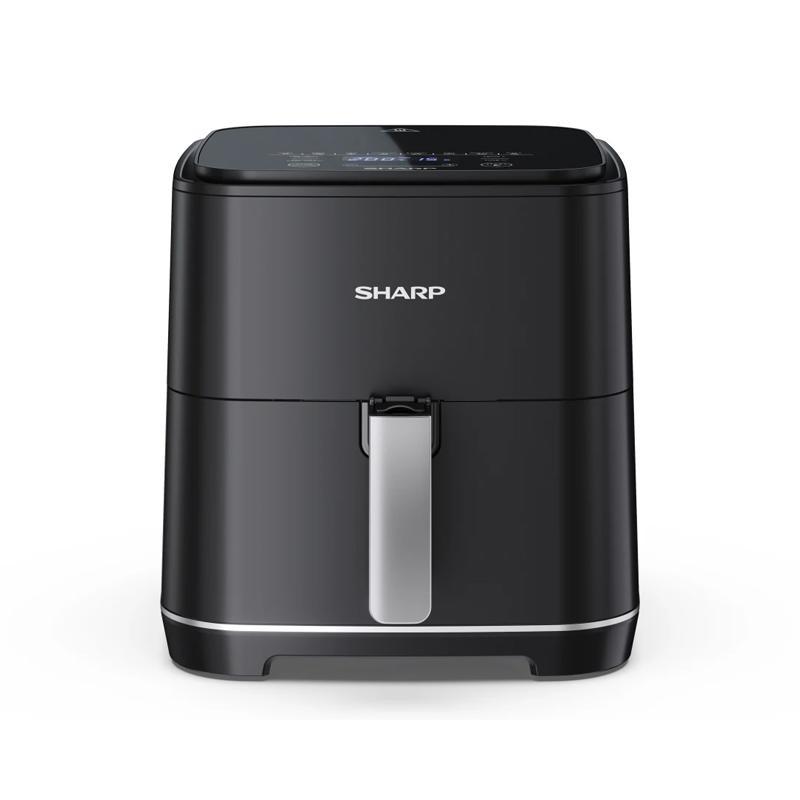 Sharp airy fryer friggitrice ad aria 1650w 5.5lt pannello touch control 8 programmi nero
