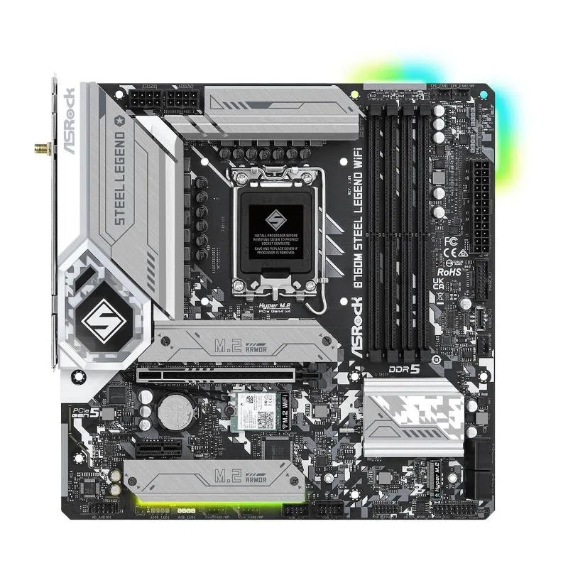 Asrock b760m steel legend wifi intel b760 lga 1700 micro atx — 2