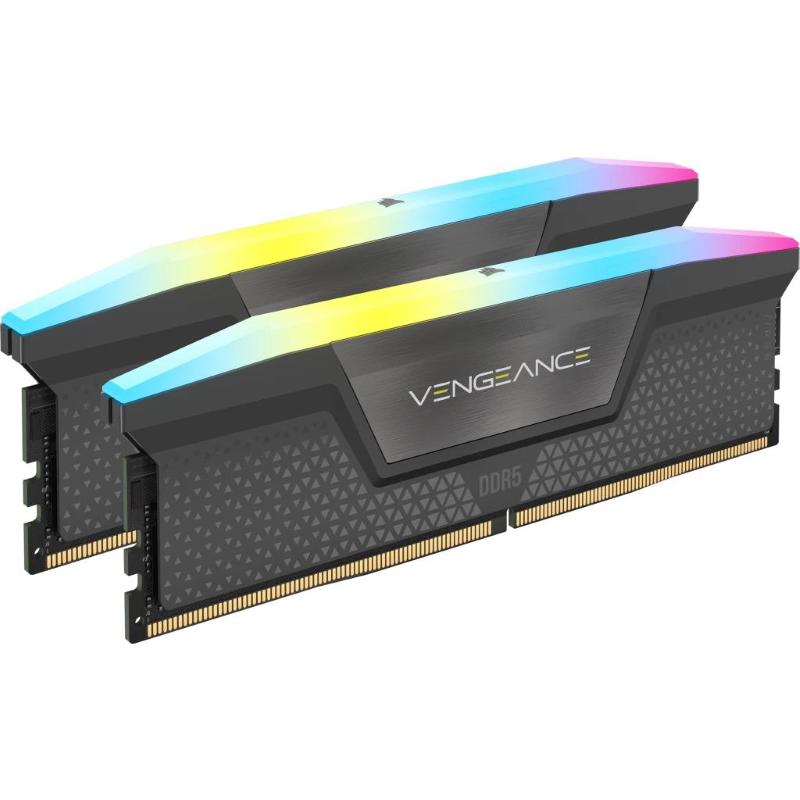 Corsair vengeance rgb kit memoria ram 2x32gb tot 64gb 6.000mhz tipologia dimm tecnologia ddr5 cas 30 black