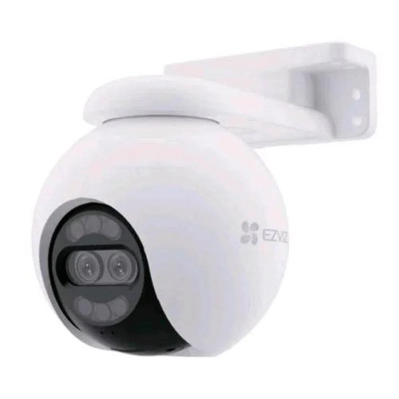 Ezviz h80x dual 4k 3840 x 2160 telecamera di sicurezza pan & tilt motorizzata da esterno wi-fi+ethernet auto tracking ip65 sirena e luce stroboscopica bianco