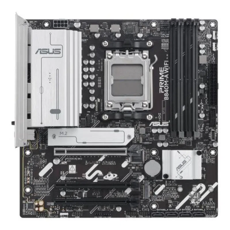Asus prime b840m-a wifi scheda madre amd matx slot ddr5 pcie 4.0 ready 3 slot m.2 wifi 6e ethernet realtek 25 gb displayport hdmi usb-c da 5 gbps fronte e retro bios flashback e aura sync