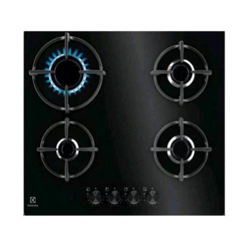 Electrolux egg64272k piano cottura a gas 4 fuochi piano in vetro nero