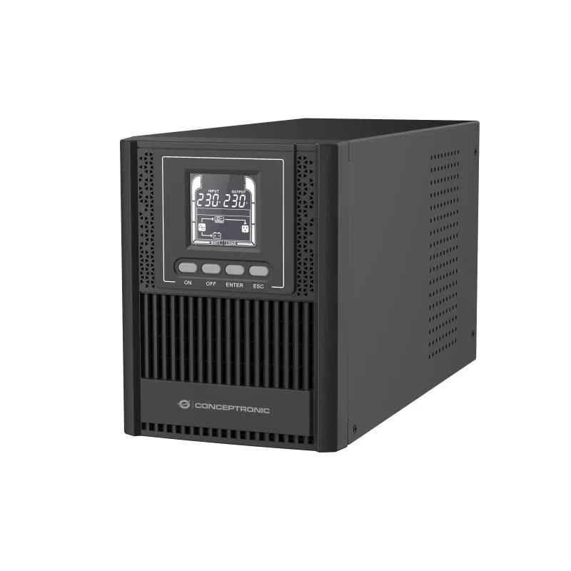 Conceptronic zeus52es1k ups doppia conversione 1kva 900w 3 prese ac display lcd