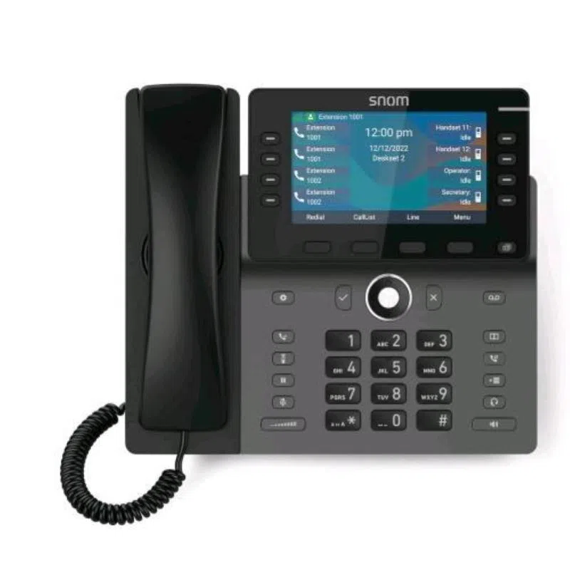Snom m58 dect telefoni fisso voip con display a colori da 5 8 tasti led bluetooth integrato telefono cordless per ufficio con provisioning zero-touch e aggiornamenti wireless nero