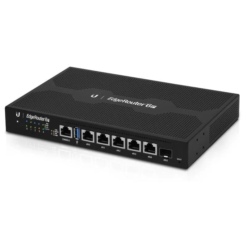 Ubiquiti er-6p edge router 6 porte gigabit ethernet poe nero