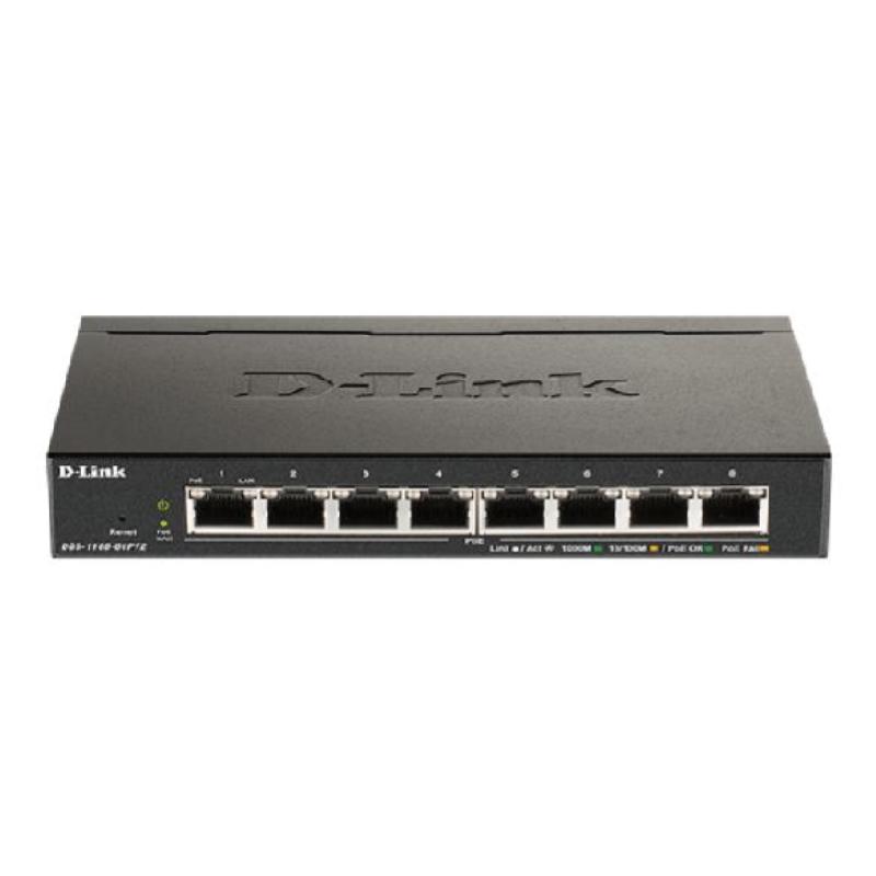 D-link dgs-1100-08pv2 smart switch gestito poe 8 porte gigabit poe a 64w supporto vlan