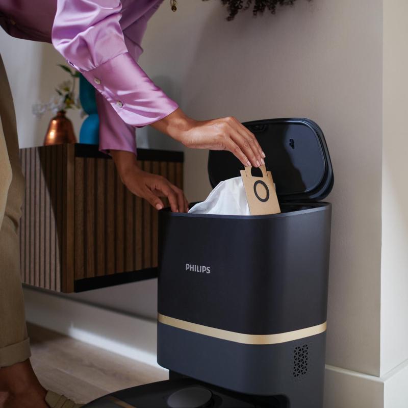 Philips homerun serie 7000 xu7100 robot aspirapolvere 5000 pa aspira e lava con svuotamento automatico wi-fi