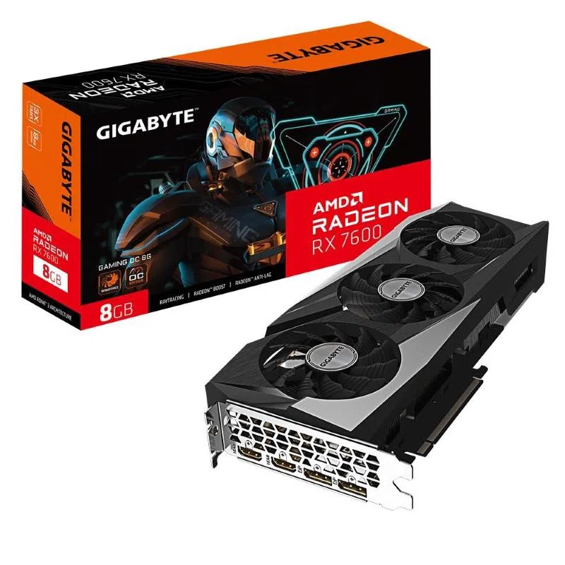 Gigabyte SCHEDA VIDEO RADEON RX7600 GAMING OC 8GB (GV-R76GAMING OC-8GD) 4719331313425