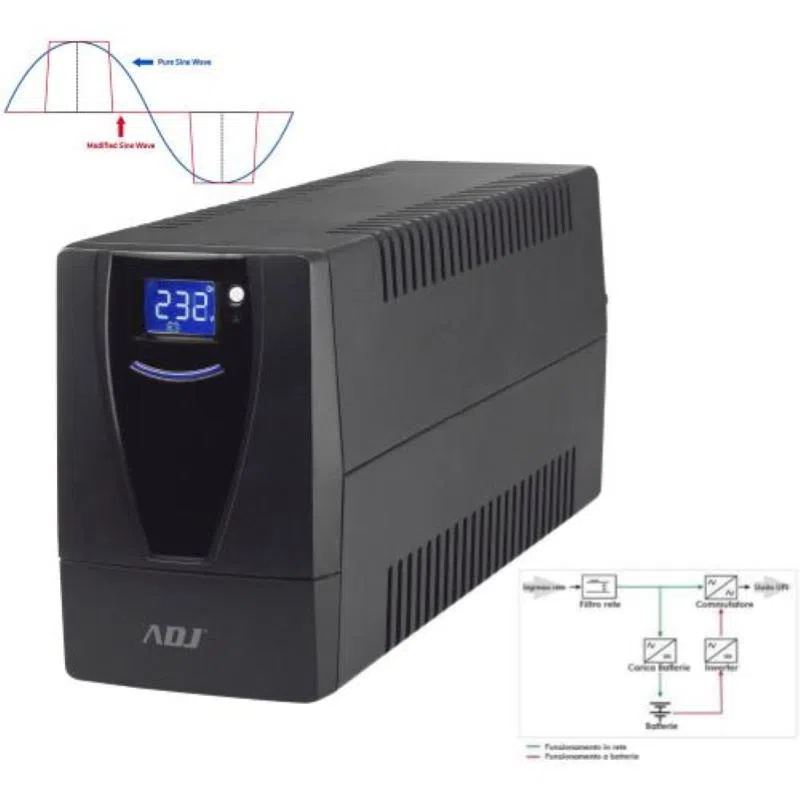 Ups 1,5 kva desktop line int.pro series 4*iec+rj11/45 lcd csb adj