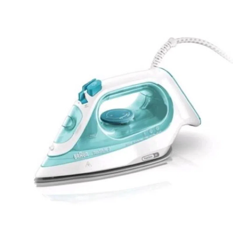 Braun texstyle 3 si3041gr ferro da stiro a vapore 2.350 w piastra in ceramica freeglide 3d vapore 150g/min bianco turchese — 2