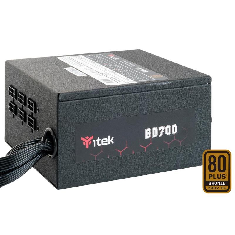 Itek bd700 alimentatore 700w 80plus eu bronze pfc attivo ventola hdb 12cm dc to dc semi modulare