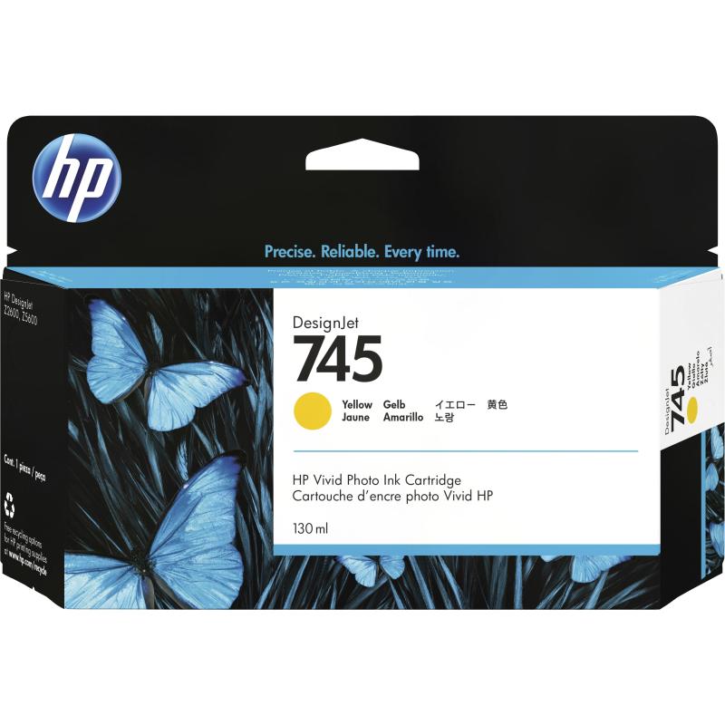 Hp cartuccia inchiostro giallo designjet 745, 130 ml