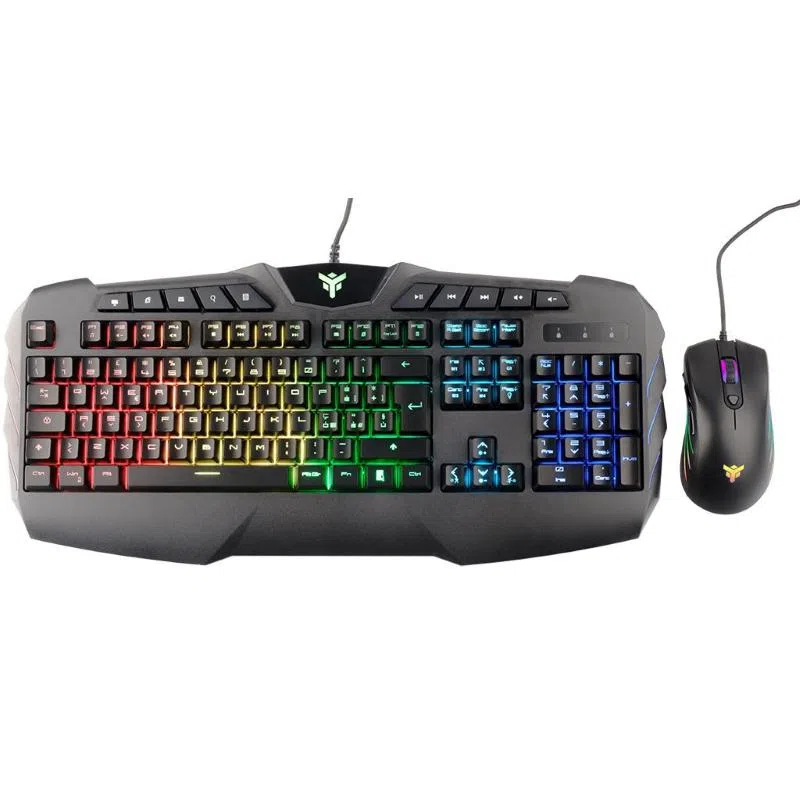 Itek kit tastiera + mouse t20 membrana rgb multimediale sw usb