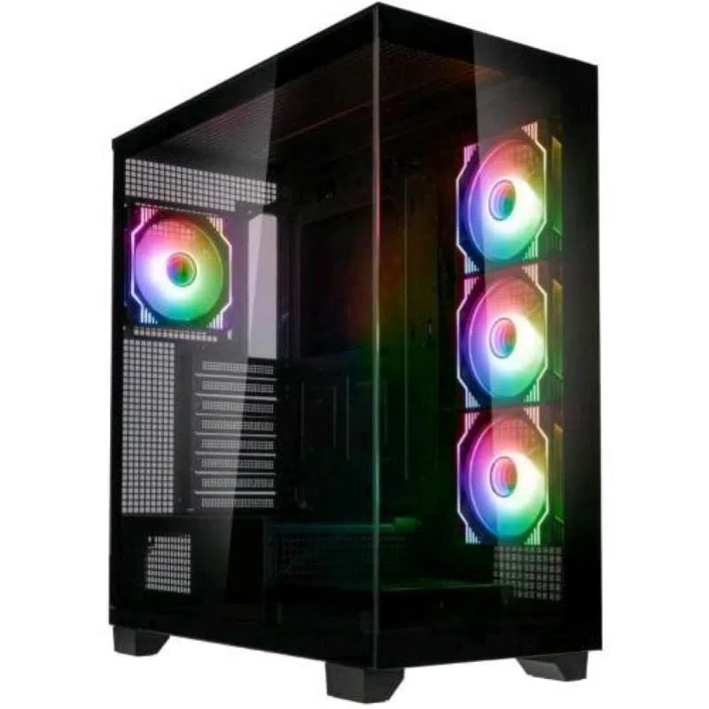 Kolink unity arena argb case mid-tower vetro temperato minitx/matx/e-atx/atx nero