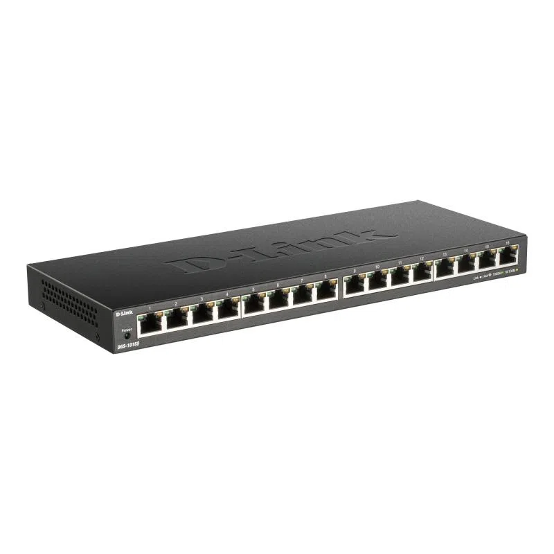 D-link dgs-1016s switch 16 porte gigabit non gestito 10/100/1000 black — 2