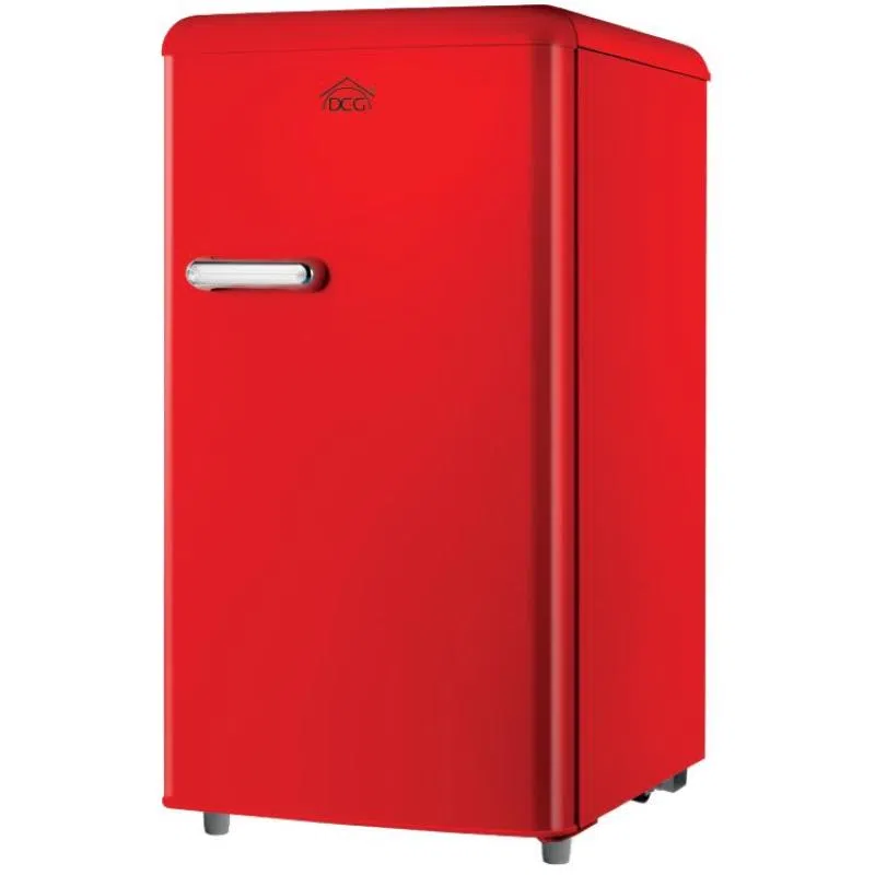 Dcg frigo monoporta linea retro` 100lt e rosso mf100r