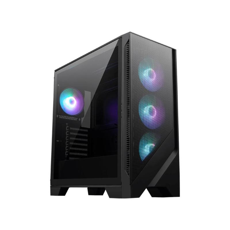 Msi mag forge 320r airflow computer case micro tower nero-trasparente — 2