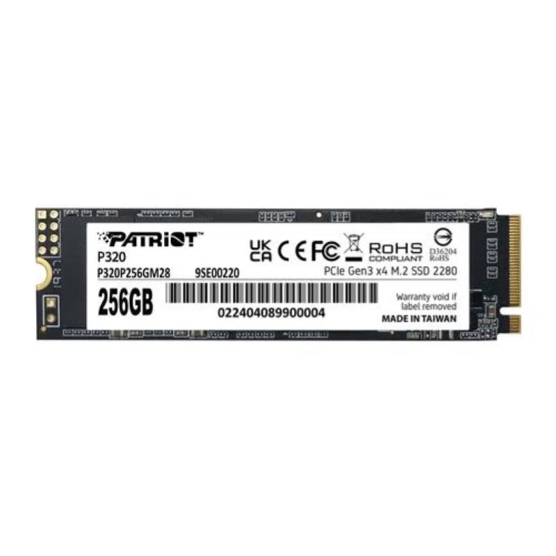 Patriot ssd p320 256gb m.2280 pci-e r/w 2200/1200mb/s — 2
